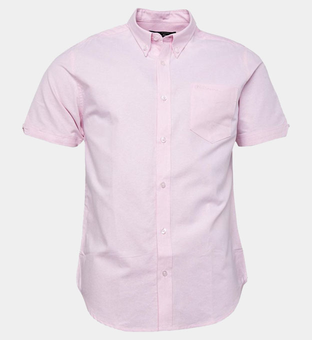 Ben Sherman Skjorta Herr Ljus Rosa