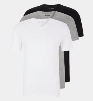 Hugo Boss 3 Packa T-shirts Herr Assorted