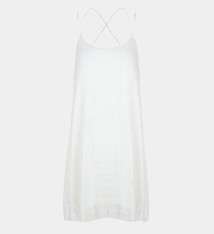 Bellfield Strappy Check Klänning Damer Vit