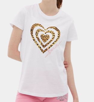 Bench T-shirt Damer Vit Leopard Print